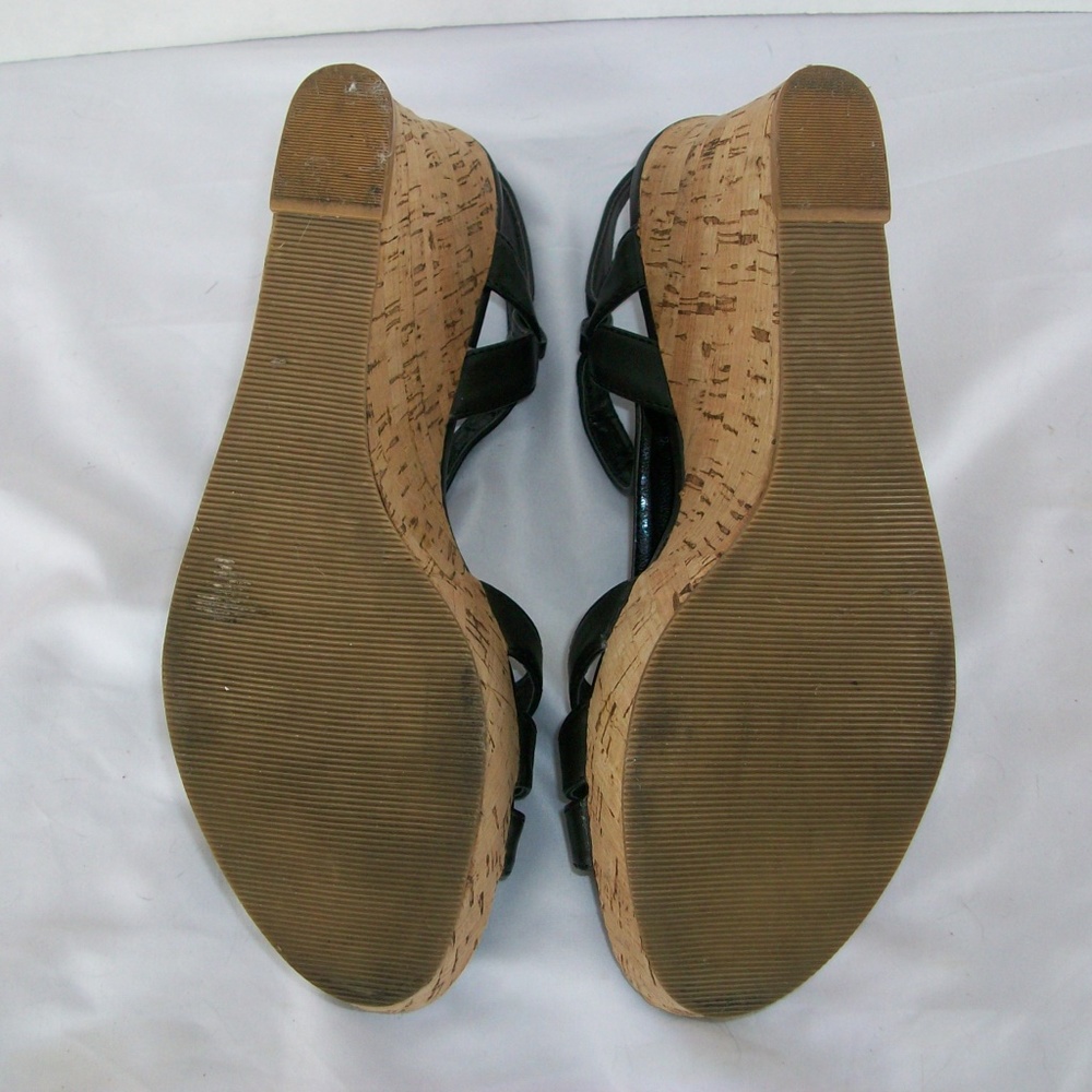 guess black wedge sole trainers